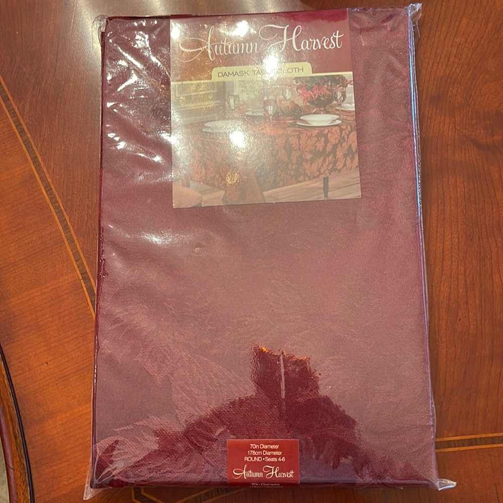 Damask Autumn Harvest Tablecloth